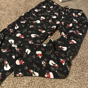 Soft flannel Croft & Barrow Christmas snowman sleep or lounge pants (M) EUC!